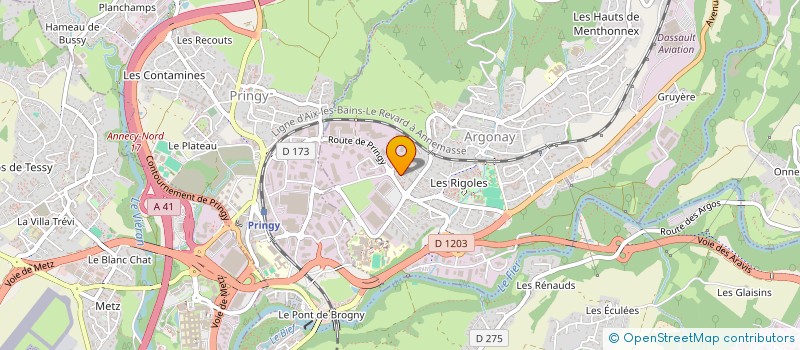 localisation de l'entreprise MONSIEUR TAHER BOUGUERRA JRIDI  ARGONAY