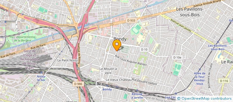 localisation de l'entreprise MONSIEUR TAIEB RABIA  BONDY