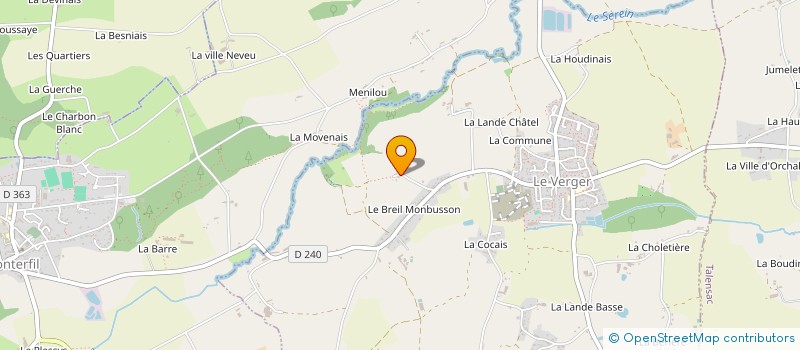 localisation de l'entreprise MONSIEUR TANGI LE ROUZO  LE VERGER