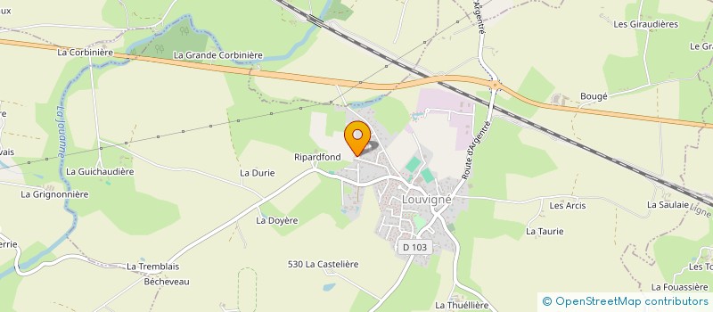 localisation de l'entreprise MONSIEUR TANGUY BLIN  LOUVIGNE