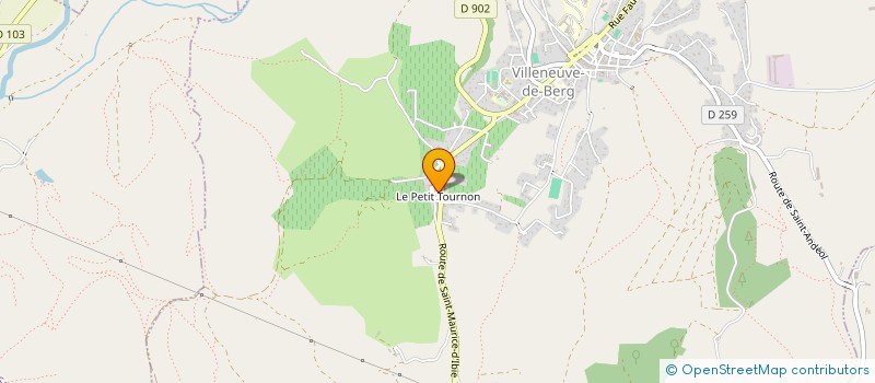 localisation de l'entreprise MONSIEUR TANGUY CHAZALON  VILLENEUVE-DE-BERG