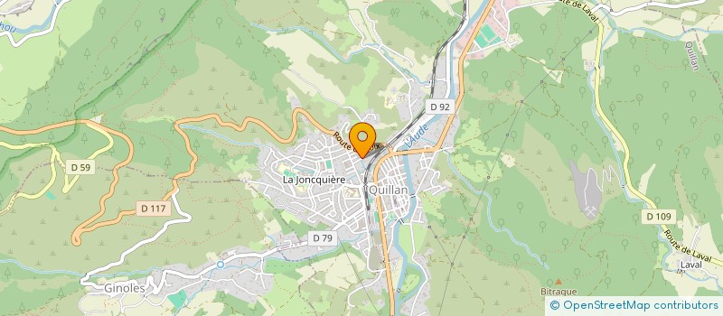 localisation de l'entreprise MONSIEUR TANGUY DE KEROULAS  QUILLAN