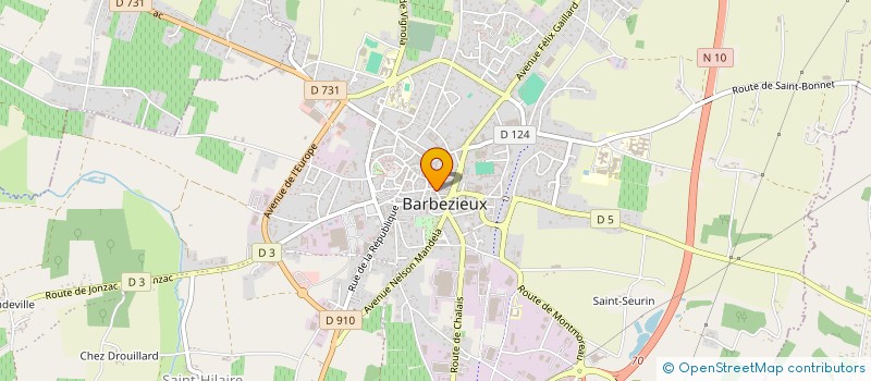 localisation de l'entreprise MONSIEUR TANGUY KERDRAIN  BARBEZIEUX-SAINT-HILAIRE