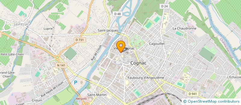localisation de l'entreprise MONSIEUR TANGUY LARUE à COGNAC