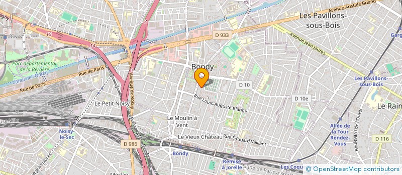 localisation de l'entreprise MONSIEUR TANGUY LAUBOUER  BONDY