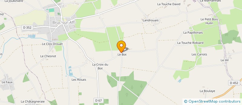 localisation de l'entreprise MONSIEUR TANGUY MATHIEUX  BRUC-SUR-AFF