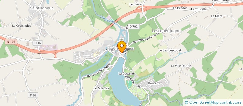 localisation de l'entreprise MONSIEUR TANGUY THORON  JUGON-LES-LACS