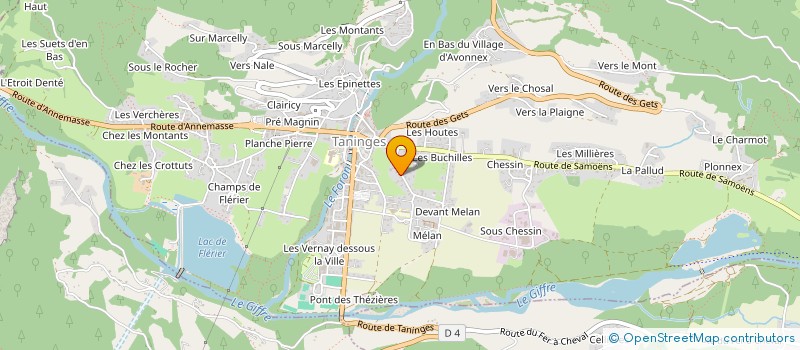 localisation de l'entreprise MONSIEUR TAO PETILLEON  TANINGES