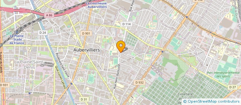 localisation de l'entreprise MONSIEUR TAOUFIK ADDI  AUBERVILLIERS