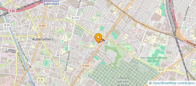 localisation de l'entreprise MONSIEUR TAOUFIK CHNITER  AUBERVILLIERS