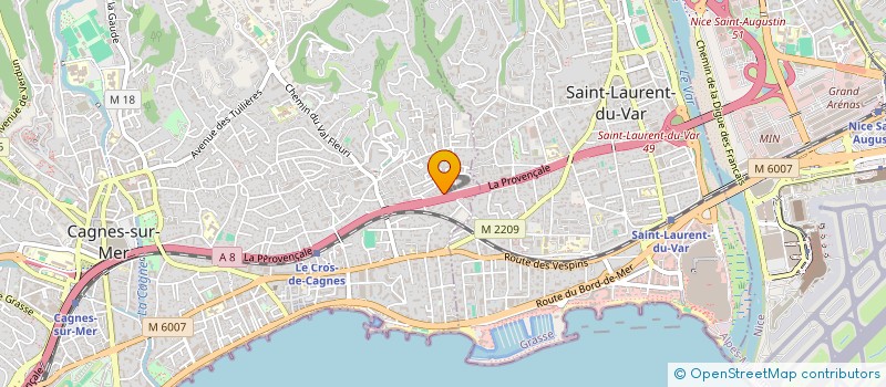 localisation de l'entreprise MONSIEUR TAOUFIK OUESLATI à CAGNES-SUR-MER