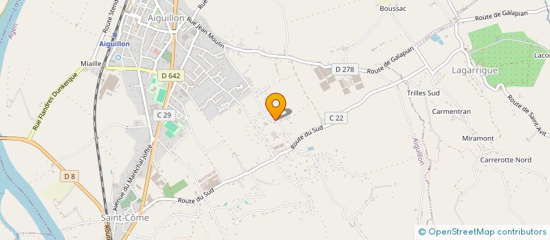 localisation de l'entreprise MONSIEUR TARIK LAOUANI  AIGUILLON