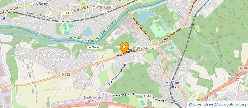 localisation de l'entreprise MONSIEUR TCHAD FOLLIN  MERY-SUR-OISE