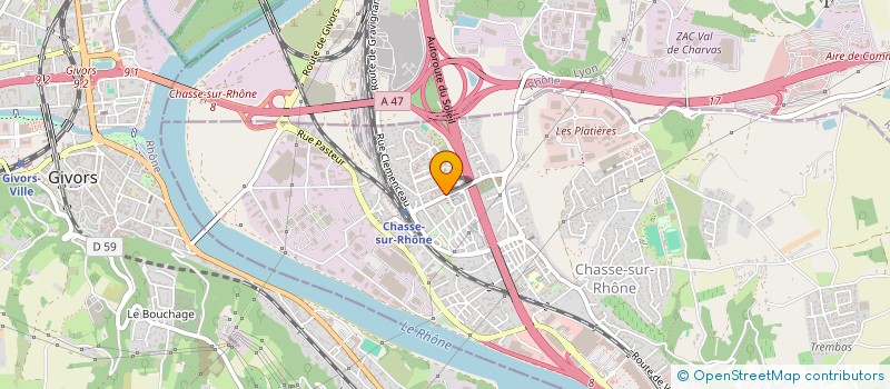 localisation de l'entreprise MONSIEUR TEDD OCCANSSEY  CHASSE-SUR-RHONE