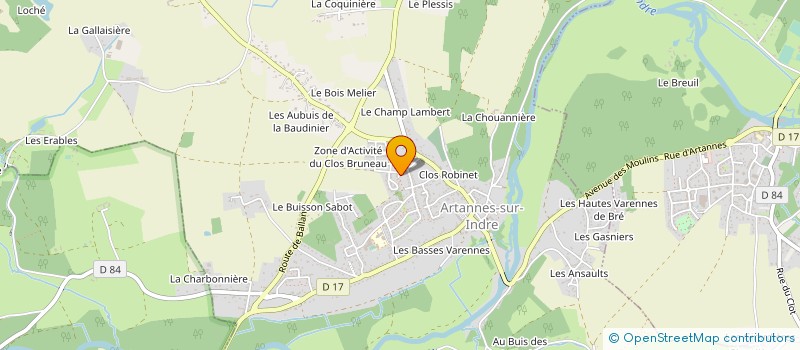 localisation de l'entreprise MONSIEUR TEDDY BERNAYS  ARTANNES-SUR-INDRE