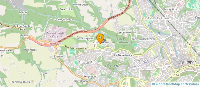 localisation de l'entreprise MONSIEUR TEDDY BLOQUET  QUIMPER