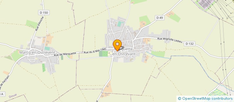 localisation de l'entreprise MONSIEUR TEDDY DEVLIEGER  MARQUETTE-EN-OSTREVANT