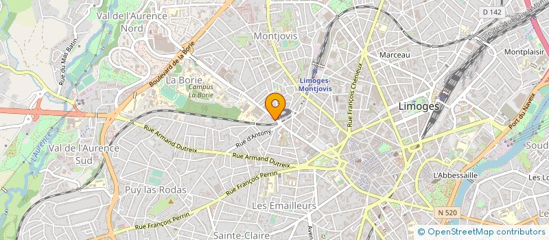 localisation de l'entreprise MONSIEUR TEDDY JOUANIN à LIMOGES