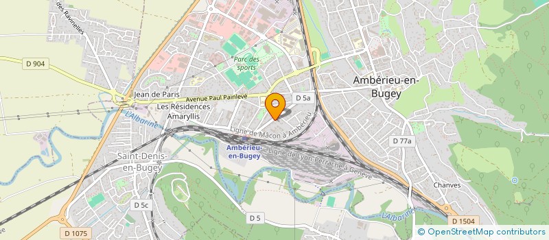 localisation de l'entreprise MONSIEUR TEDDY MARIGNIER  AMBERIEU-EN-BUGEY