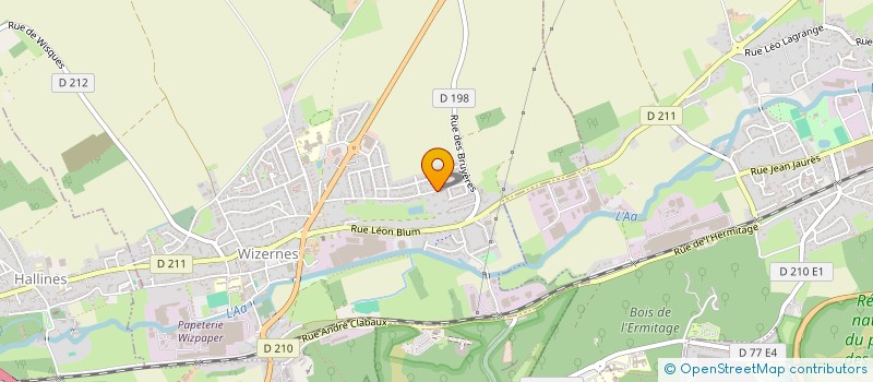 localisation de l'entreprise MONSIEUR TEDDY ROLAND  WIZERNES