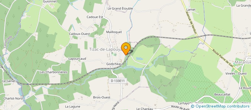 localisation de l'entreprise MONSIEUR TEDDY VINCENT  TIZAC-DE-LAPOUYADE