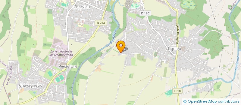 localisation de l'entreprise MONSIEUR TEO MILLERON  TIGNIEU-JAMEYZIEU