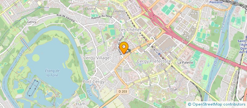 localisation de l'entreprise MONSIEUR TEOPHANE KESSOU  CERGY