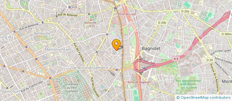 localisation de l'entreprise MONSIEUR TERENCE SONNET  PARIS 20