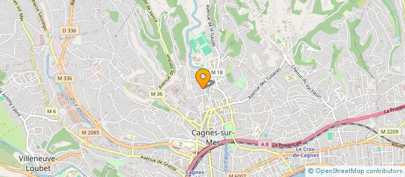 localisation de l'entreprise MONSIEUR TERRY FAUCON à CAGNES-SUR-MER