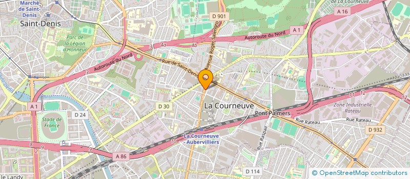 localisation de l'entreprise MONSIEUR TEWFIK BEDJIAH  AUBERVILLIERS