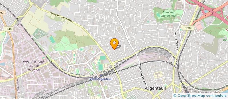 localisation de l'entreprise MONSIEUR TEWFIK MEBREK  ARGENTEUIL