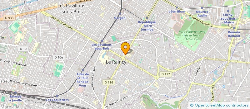 localisation de l'entreprise MONSIEUR TEWFIK MERABETH  LE RAINCY