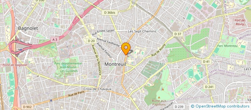 localisation de l'entreprise MONSIEUR THADDEE NJINTAIN MOULOUEM  MONTREUIL