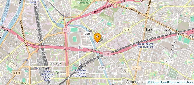 localisation de l'entreprise MONSIEUR THAMEUR MCHAREK  AUBERVILLIERS