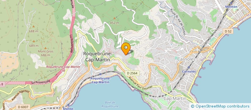 localisation de l'entreprise MONSIEUR THEAU DELVAL à ROQUEBRUNE CAP MARTIN