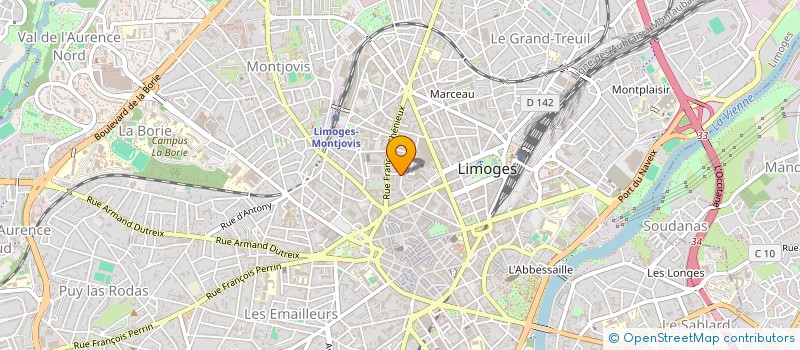localisation de l'entreprise MONSIEUR THEAU SILBERMANN à LIMOGES