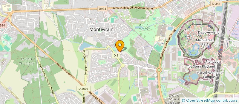 localisation de l'entreprise MONSIEUR THEO CHARON  MONTEVRAIN