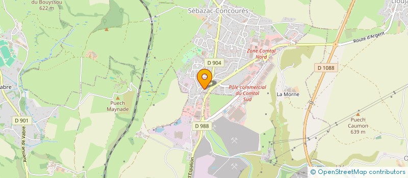 localisation de l'entreprise MONSIEUR THEO COUET  SEBAZAC-CONCOURES