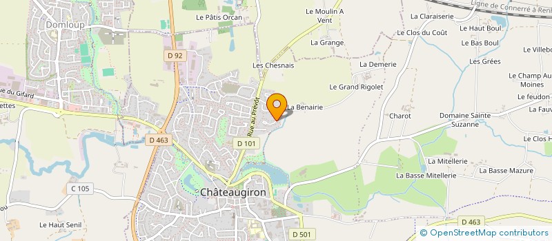 localisation de l'entreprise MONSIEUR THEO DEPORT  CHATEAUGIRON