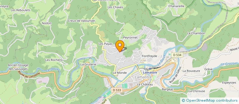 localisation de l'entreprise MONSIEUR THEO DUMAS  LAMASTRE