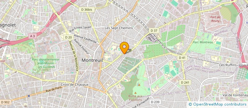 localisation de l'entreprise MONSIEUR THEO FERRETTI  MONTREUIL