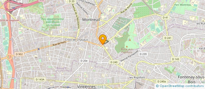 localisation de l'entreprise MONSIEUR THEO GENTIL  MONTREUIL