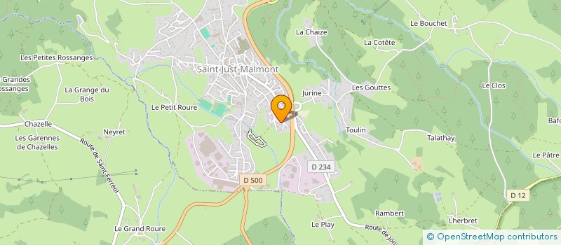 localisation de l'entreprise MONSIEUR THEO GOUTAGNY à SAINT-JUST-MALMONT