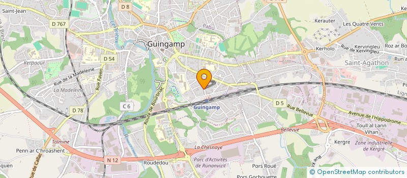 localisation de l'entreprise MONSIEUR THEO GUEZENNEC à GUINGAMP