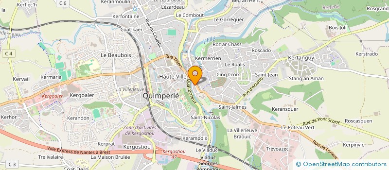 localisation de l'entreprise MONSIEUR THEO JOLLIVET  QUIMPERLE