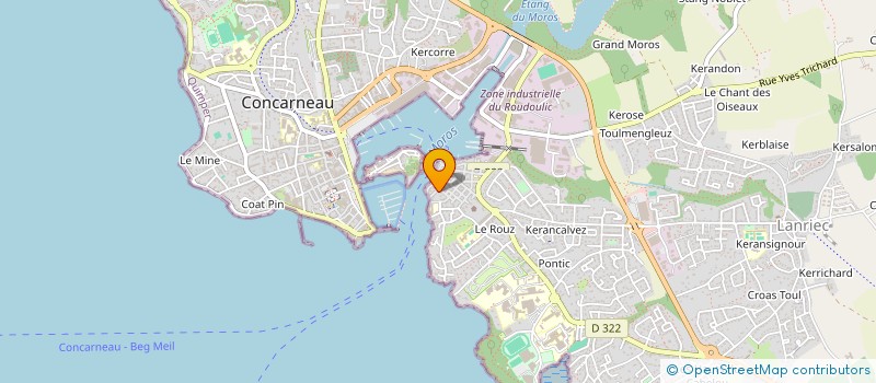 localisation de l'entreprise MONSIEUR THEO LE BRIS  CONCARNEAU