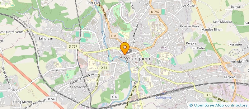 localisation de l'entreprise MONSIEUR THEO LE GOFF à GUINGAMP