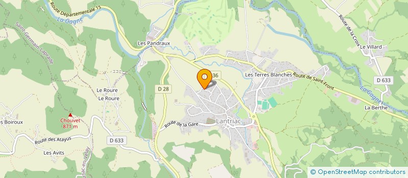 localisation de l'entreprise MONSIEUR THEO MIRMAND  LANTRIAC