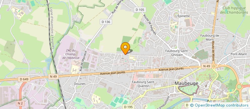 localisation de l'entreprise MONSIEUR THEO NOTERMAN  MAUBEUGE