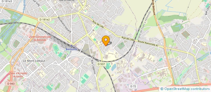 localisation de l'entreprise MONSIEUR THEO ROBILLARD  BETHUNE